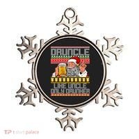 Druncle Like Uncle Only Drunker Ugly Christmas Ornament thumb 0