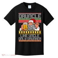 Druncle Like Uncle Only Drunker Ugly Christmas Kids T-Shirt thumb 0