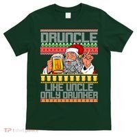 Druncle Like Uncle Only Drunker Ugly Christmas T-Shirt thumb 0