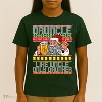 Druncle Like Uncle Only Drunker Ugly Christmas T-Shirt thumb 4