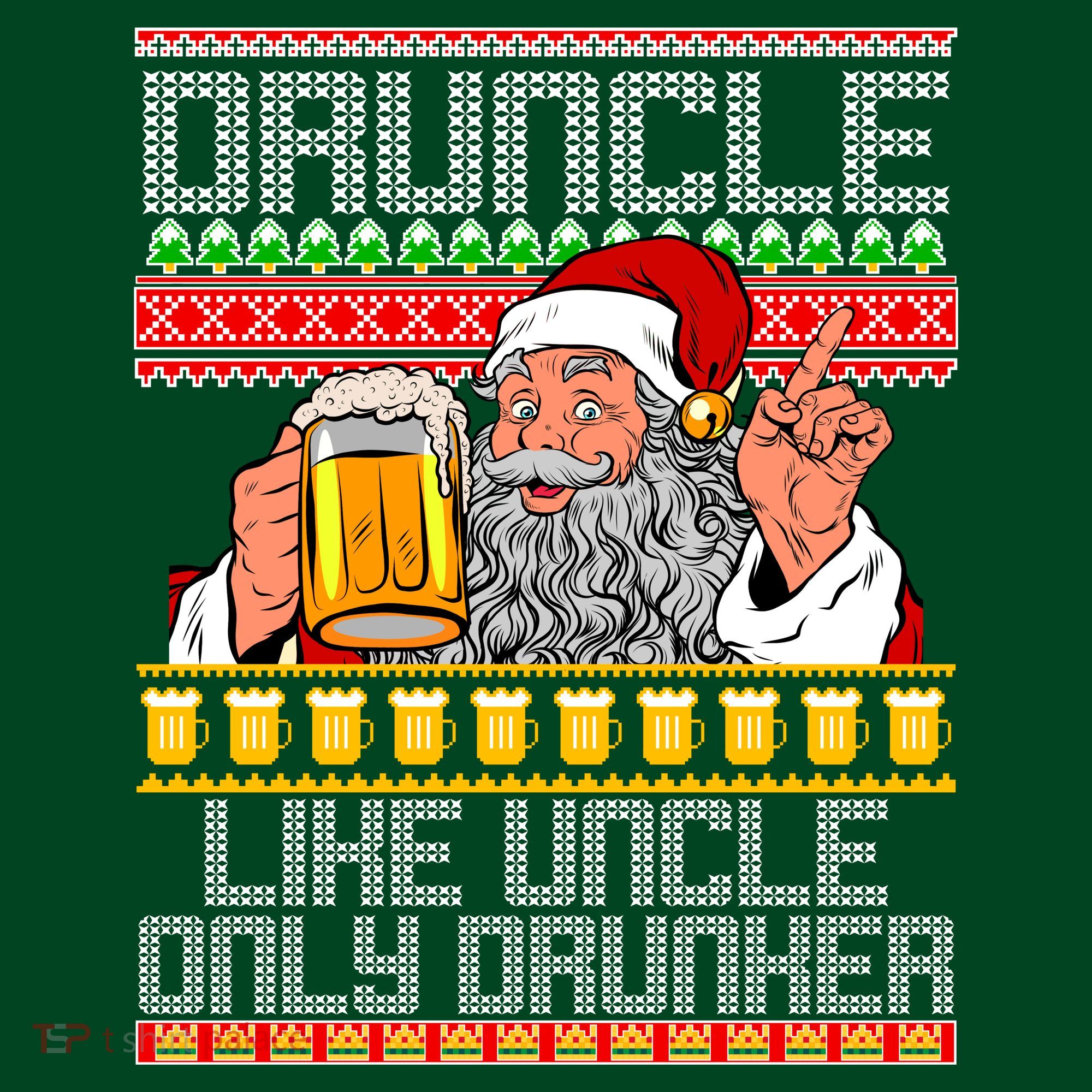 Druncle Like Uncle Only Drunker Ugly Christmas Mousepad