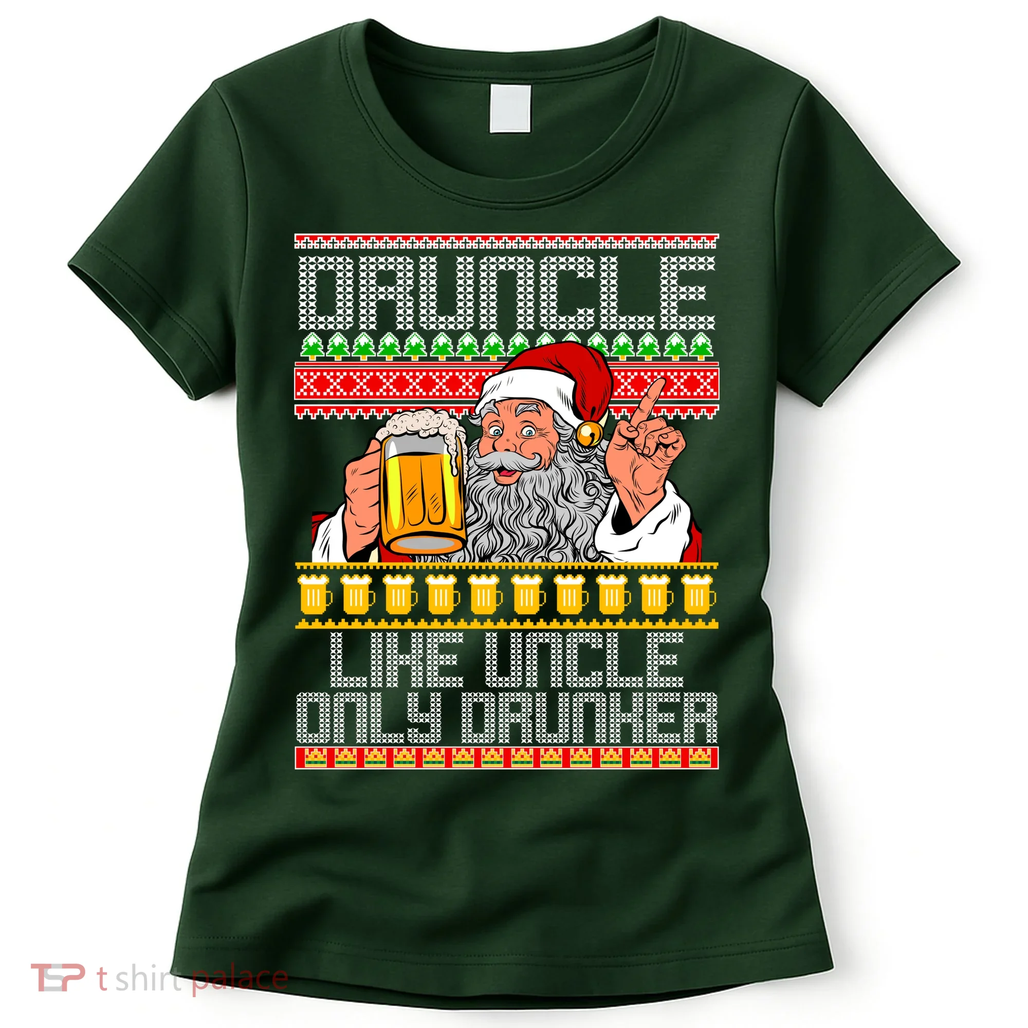 Druncle Like Uncle Only Drunker Ugly Christmas Women's T-Shirt