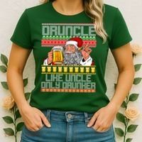 Druncle Like Uncle Only Drunker Ugly Christmas Women's T-Shirt thumb 2