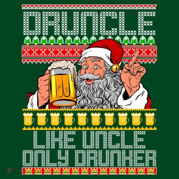 Druncle Like Uncle Only Drunker Ugly Christmas Women's T-Shirt