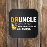 Druncle Normal Uncle Only Drunker Whiskey Coaster thumb 0