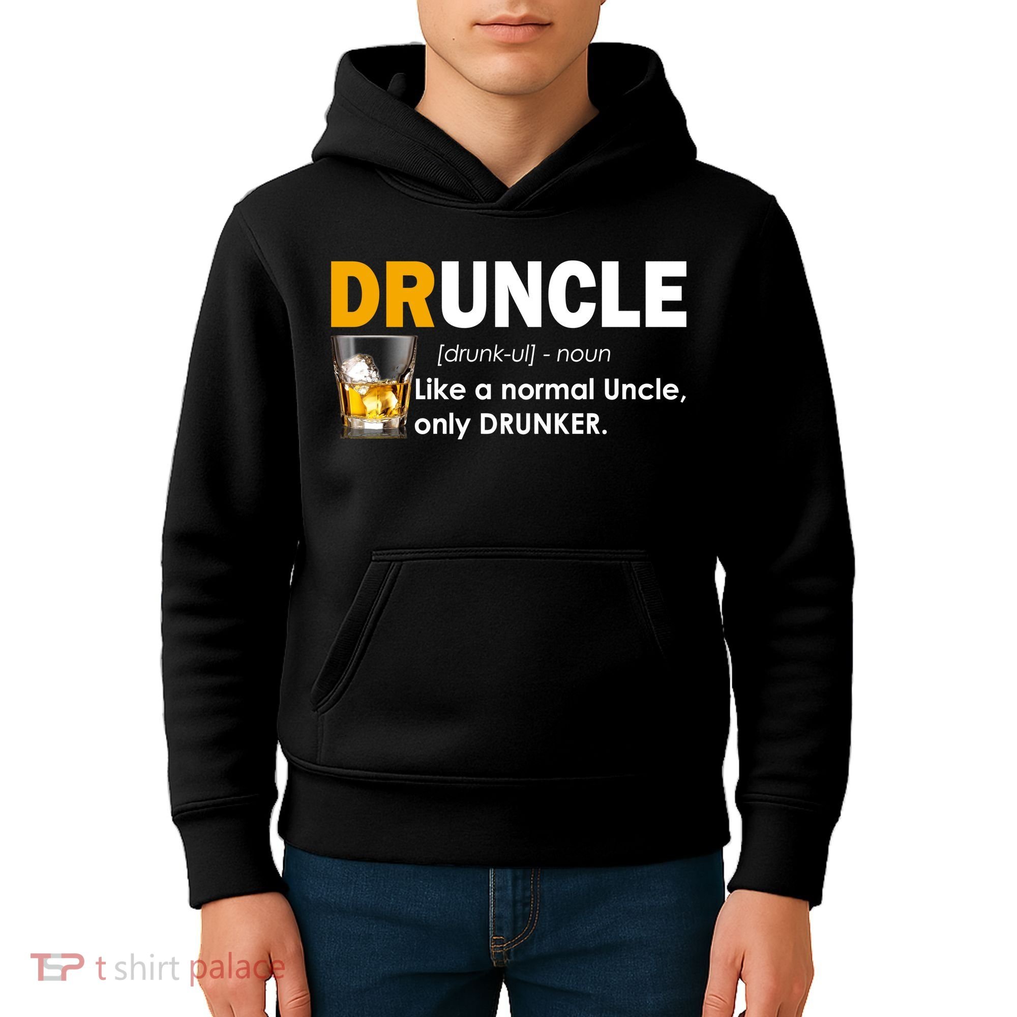 Druncle Normal Uncle Only Drunker Whiskey Kids Hoodie