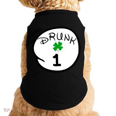 Drunk 1 2 3 4 5 Clover Personalized St Patrick's Day Doggie Tank