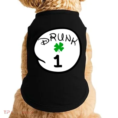Drunk 1 2 3 4 5 Clover Personalized St Patrick's Day Doggie Tank