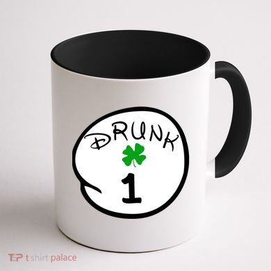 Drunk 1 2 3 4 5 Clover Personalized St Patrick's Day Coffee Mug back