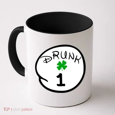 Drunk 1 2 3 4 5 Clover Personalized St Patrick's Day Coffee Mug