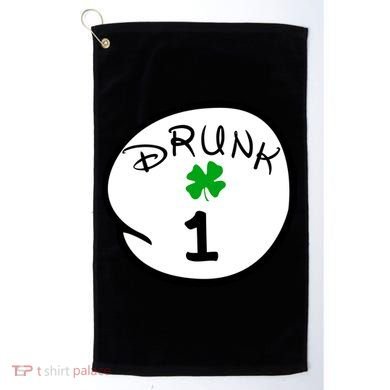 Drunk 1 2 3 4 5 Clover Personalized St Patrick's Day Golf Towel
