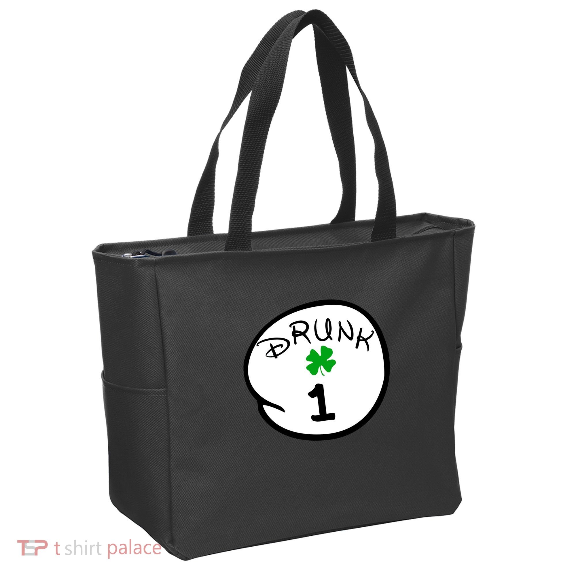 Drunk 1 2 3 4 5 Clover Personalized St Patrick's Day Tote Bag