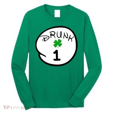Drunk 1 2 3 4 5 Clover Personalized St Patrick's Day Long Sleeve Shirt