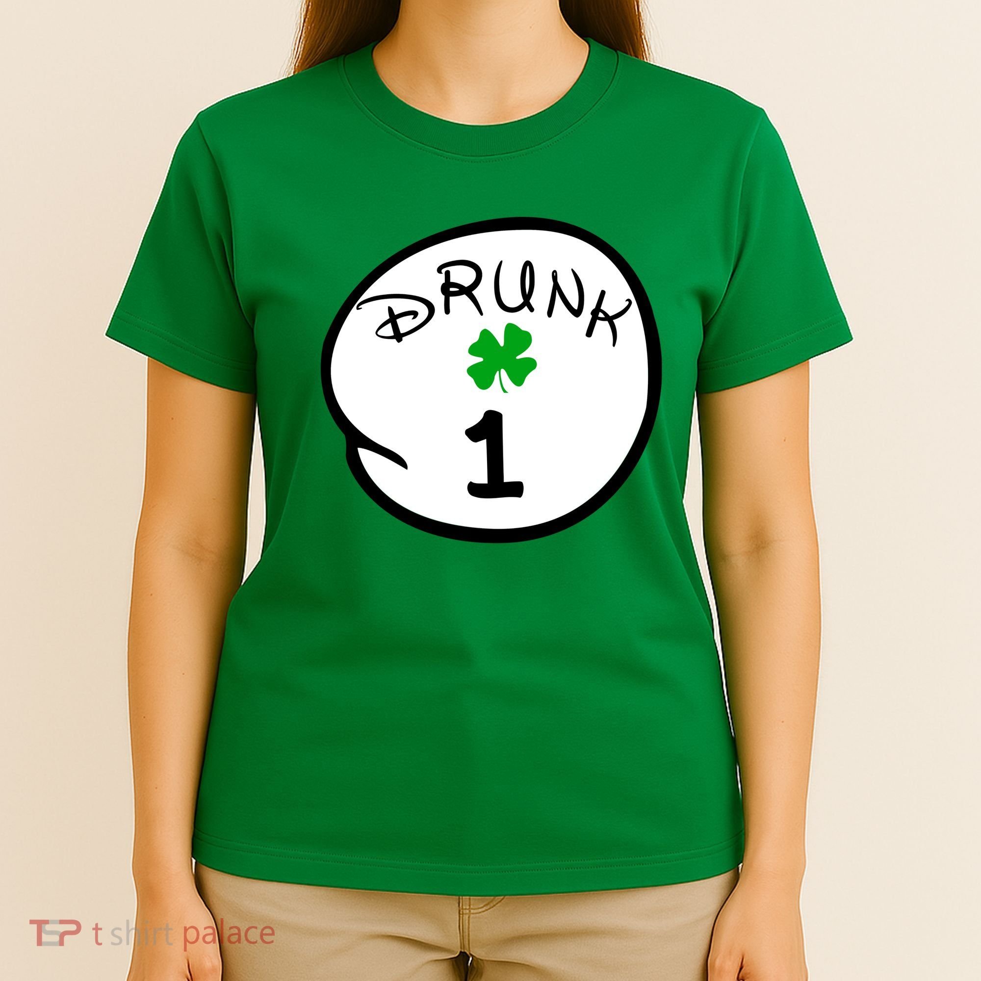 Drunk 1 2 3 4 5 Clover Personalized St Patrick's Day T-Shirt