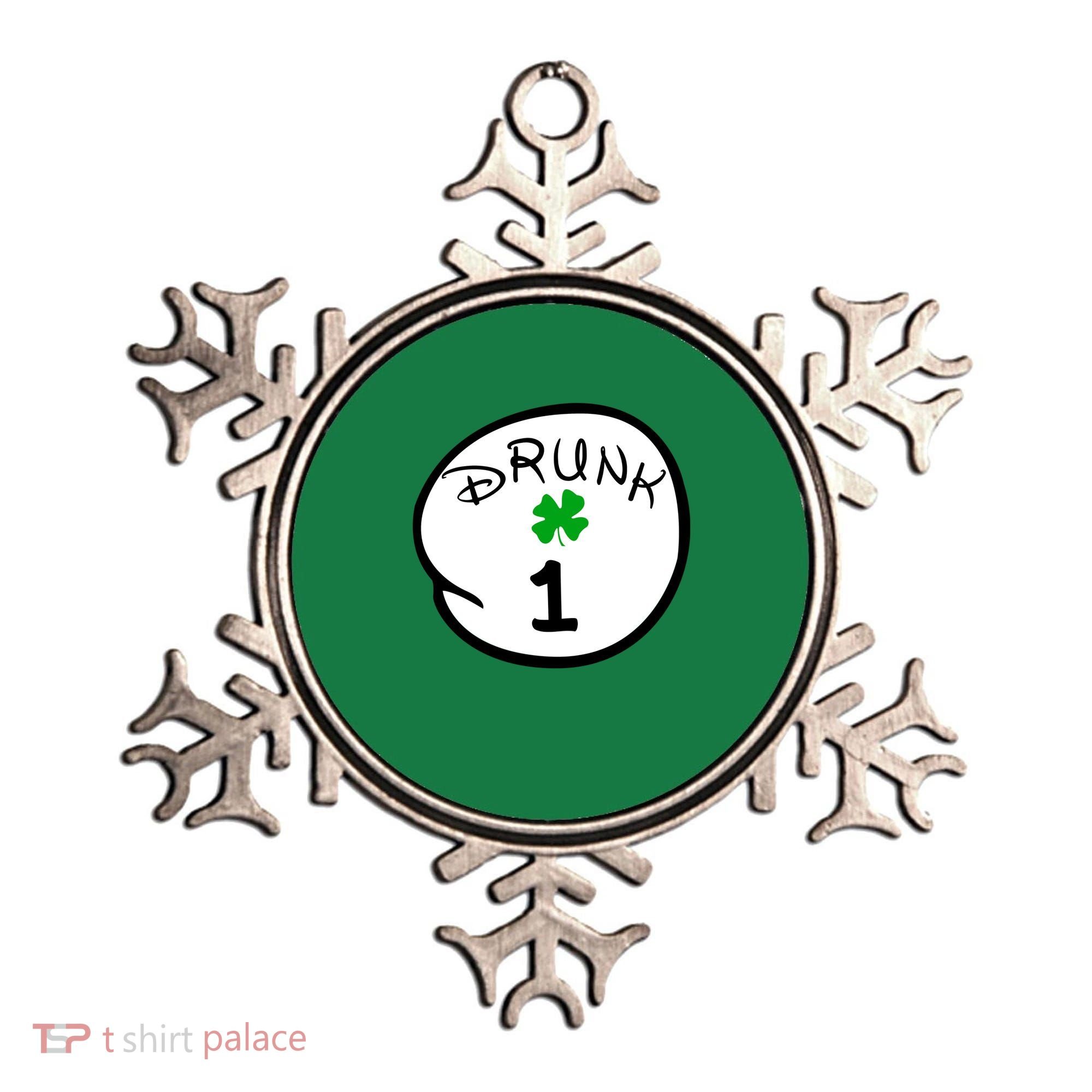 Drunk 1 2 3 4 5 Clover Personalized St Patrick's Day Ornament