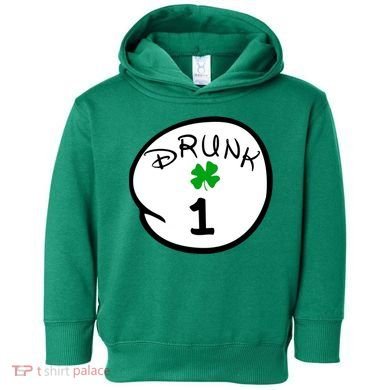 Drunk 1 2 3 4 5 Clover Personalized St Patrick's Day Toddler Hoodie