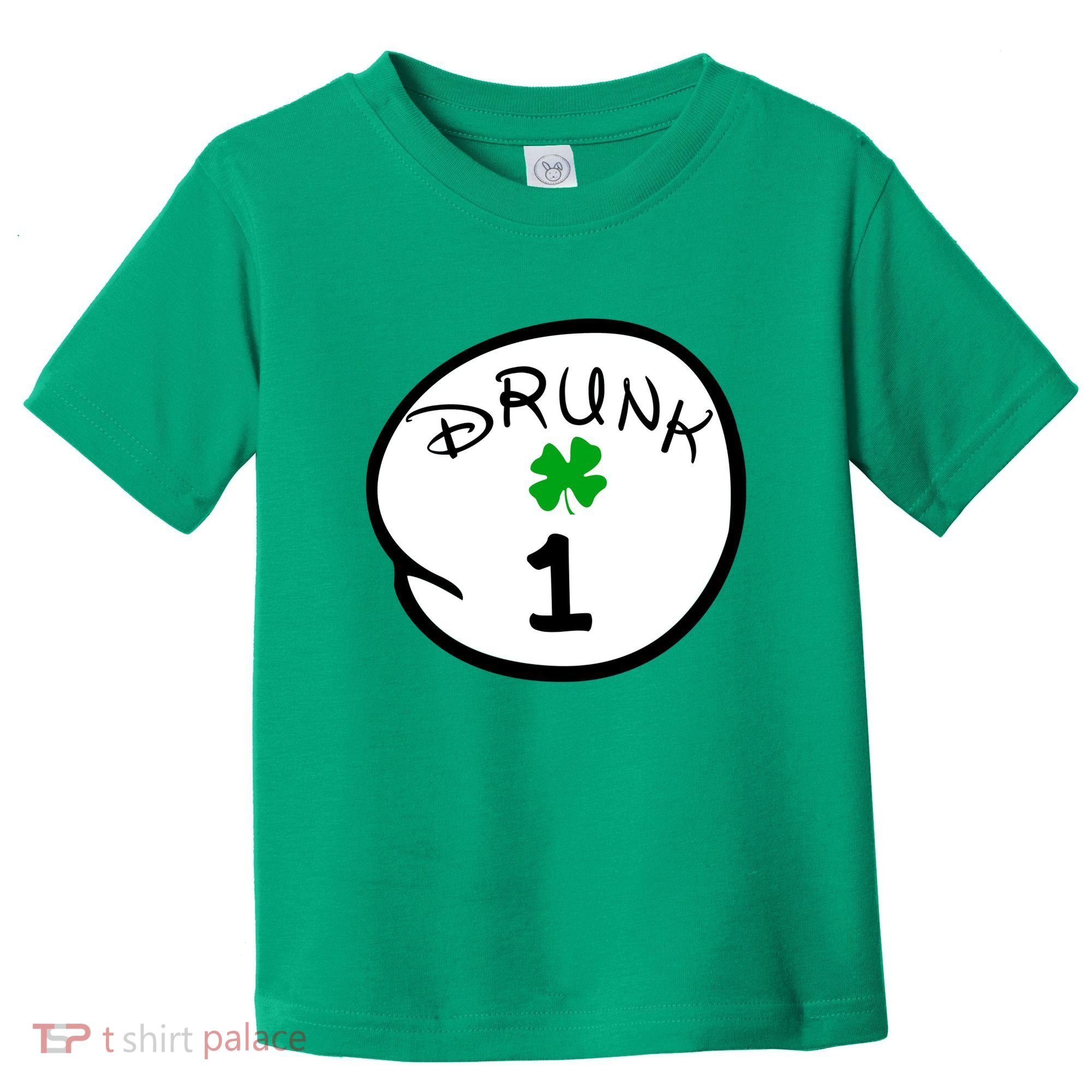 Drunk 1 2 3 4 5 Clover Personalized St Patrick's Day Toddler T-Shirt