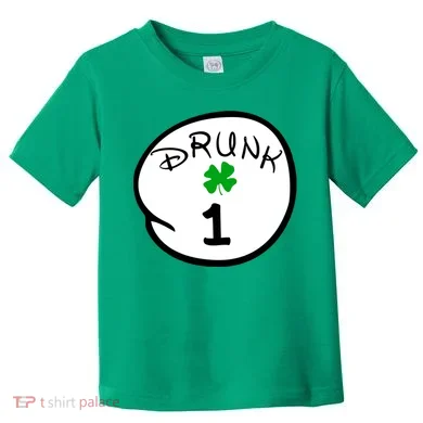 Drunk 1 2 3 4 5 Clover Personalized St Patrick's Day Toddler T-Shirt