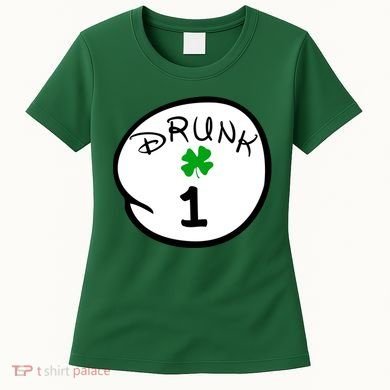 Drunk 1 2 3 4 5 Clover Personalized St Patrick's Day Women's T-Shirt