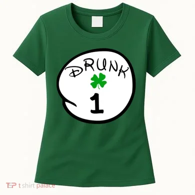 Drunk 1 2 3 4 5 Clover Personalized St Patrick's Day Women's T-Shirt