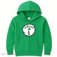 Drunk 1 2 3 4 5 Clover Personalized St Patrick's Day Kids Hoodie thumb 0