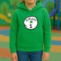Drunk 1 2 3 4 5 Clover Personalized St Patrick's Day Kids Hoodie thumb 3