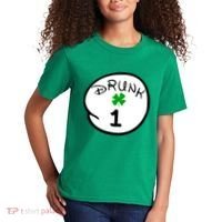 Drunk 1 2 3 4 5 Clover Personalized St Patrick's Day Kids T-Shirt thumb 2
