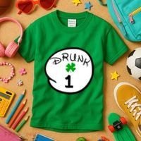 Drunk 1 2 3 4 5 Clover Personalized St Patrick's Day Kids T-Shirt thumb 3