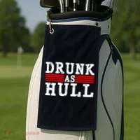 Drunk As Hull Funny Hockey Golf Towel thumb 2