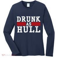 Drunk As Hull Funny Hockey Women's Long Sleeve Shirt thumb 0