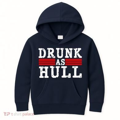 Drunk As Hull Funny Hockey Kids Hoodie