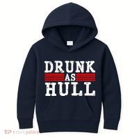 Drunk As Hull Funny Hockey Kids Hoodie thumb 0