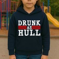 Drunk As Hull Funny Hockey Kids Hoodie thumb 3