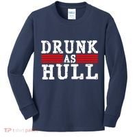 Drunk As Hull Funny Hockey Kids Long Sleeve Shirt thumb 0