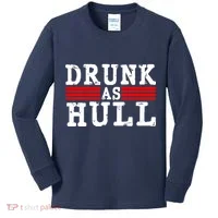 Drunk As Hull Funny Hockey Kids Long Sleeve Shirt thumb 0