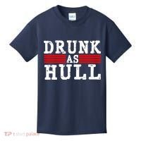 Drunk As Hull Funny Hockey Kids T-Shirt thumb 0