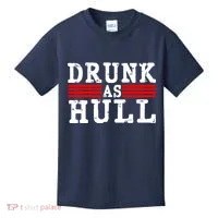 Drunk As Hull Funny Hockey Kids T-Shirt thumb 0