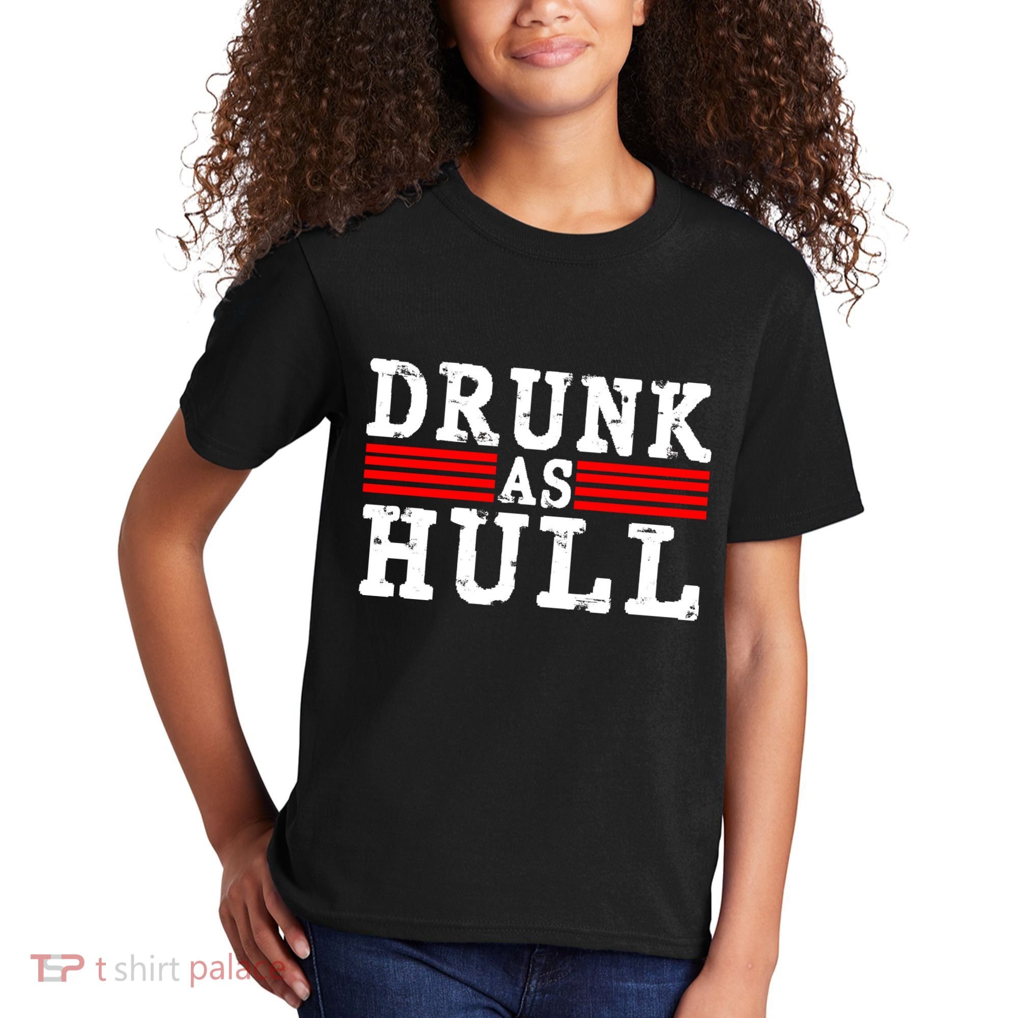 Drunk As Hull Funny Hockey Kids T-Shirt
