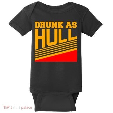 Drunk As Hull Logo Baby Bodysuit
