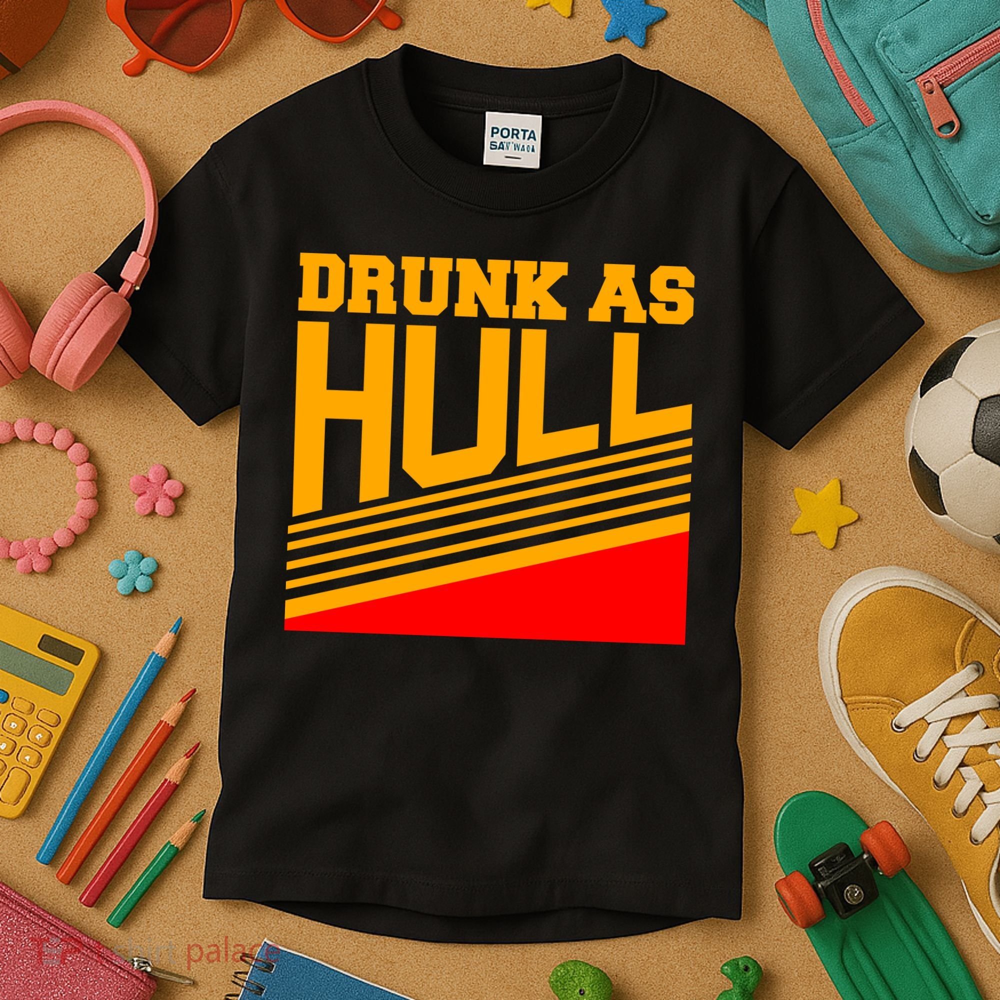 Drunk As Hull Logo Kids T-Shirt