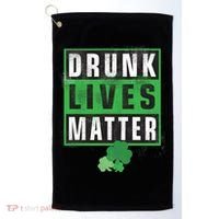 Drunk Lives Matter Clover Golf Towel thumb 0