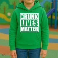 Drunk Lives Matter St. Patrick's Day Funny Saint Pattys Kids Hoodie thumb 3