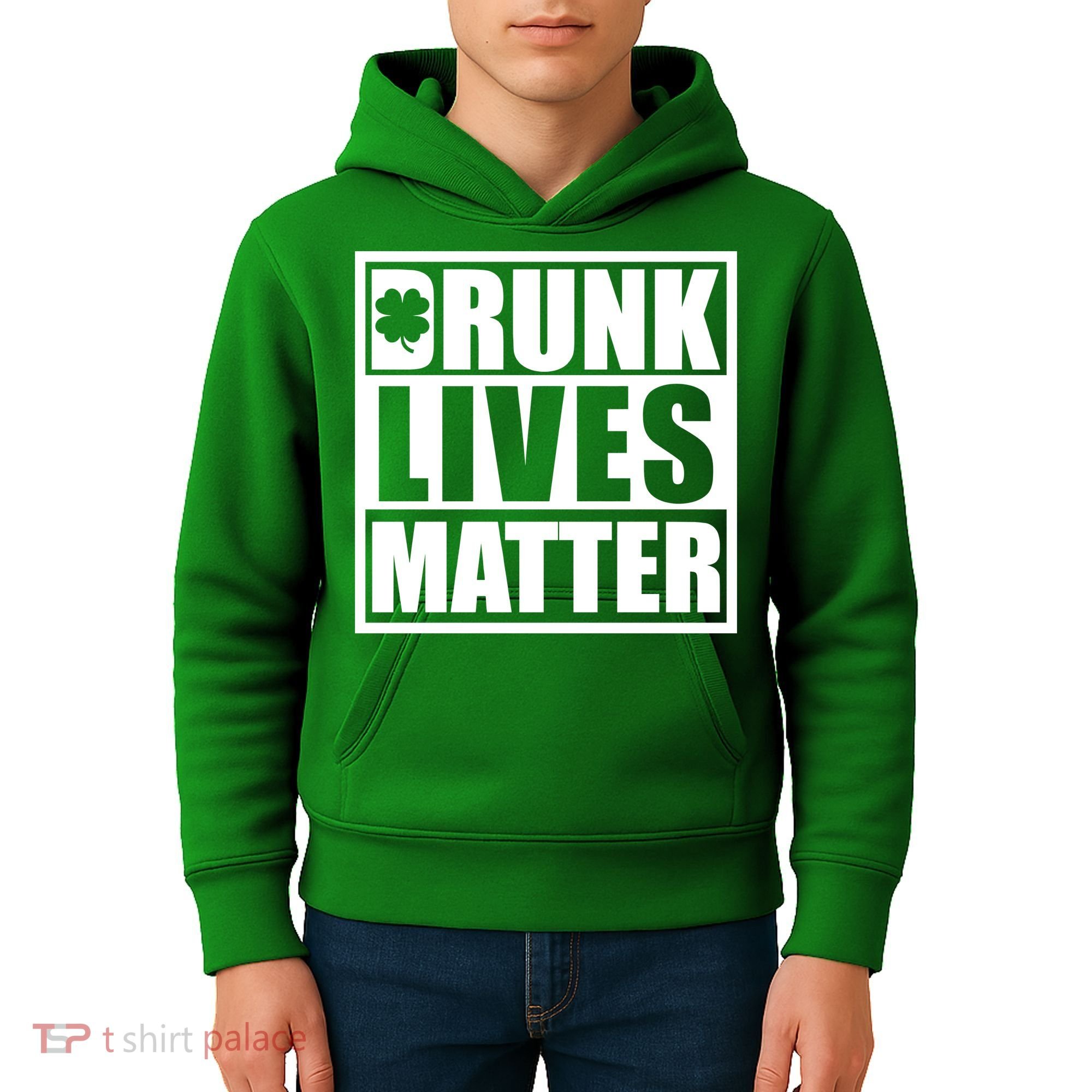 Drunk Lives Matter St. Patrick's Day Funny Saint Pattys Kids Hoodie