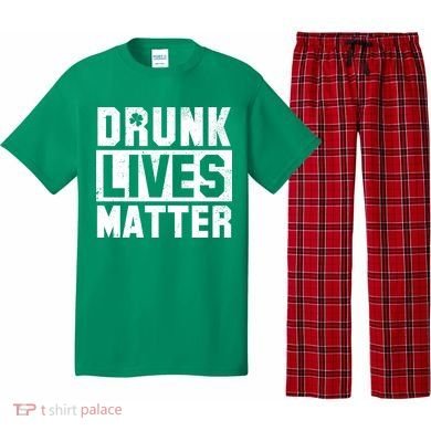 Drunk Lives Matter Vintage Irish Clover Pajama Set