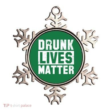 Drunk Lives Matter Vintage Irish Clover Ornament