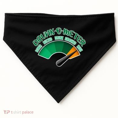 Drunk O Meter Sober Buzzed Smashed Irish USA-Made Doggie Bandana