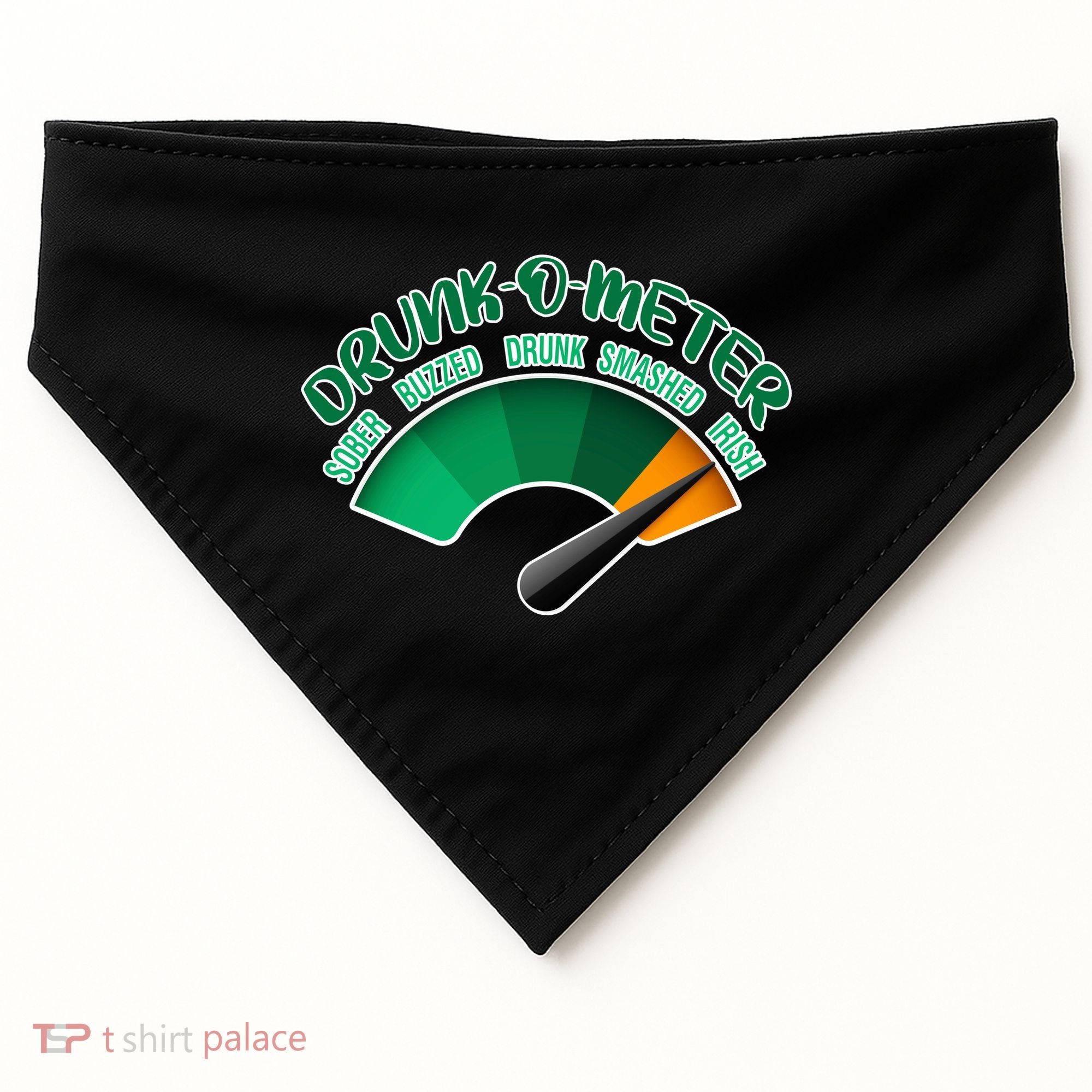 Drunk O Meter Sober Buzzed Smashed Irish USA-Made Doggie Bandana