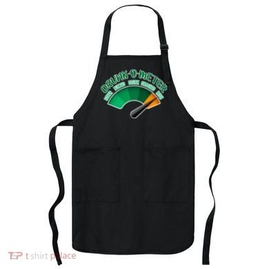 Drunk O Meter Sober Buzzed Smashed Irish Apron
