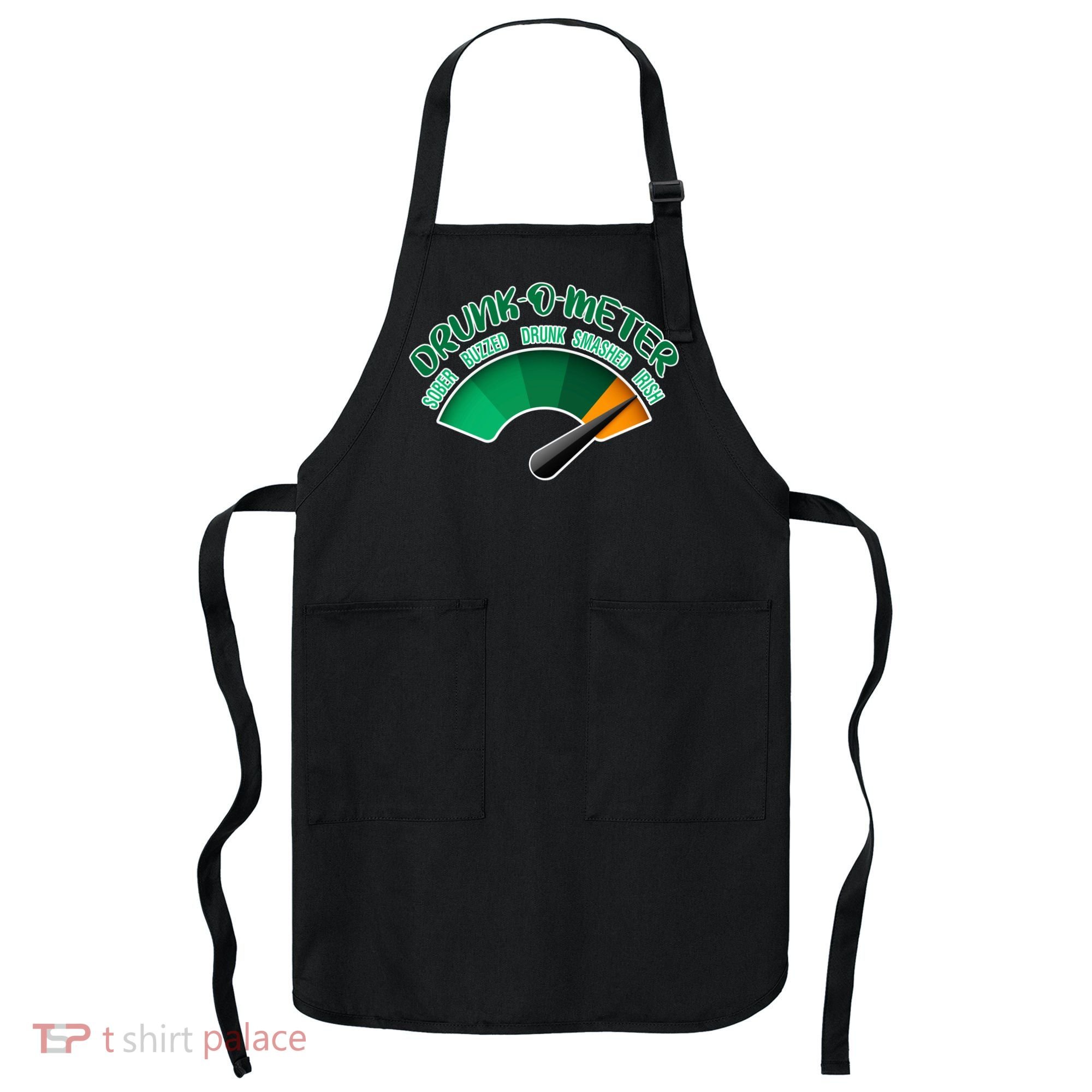 Drunk O Meter Sober Buzzed Smashed Irish Apron