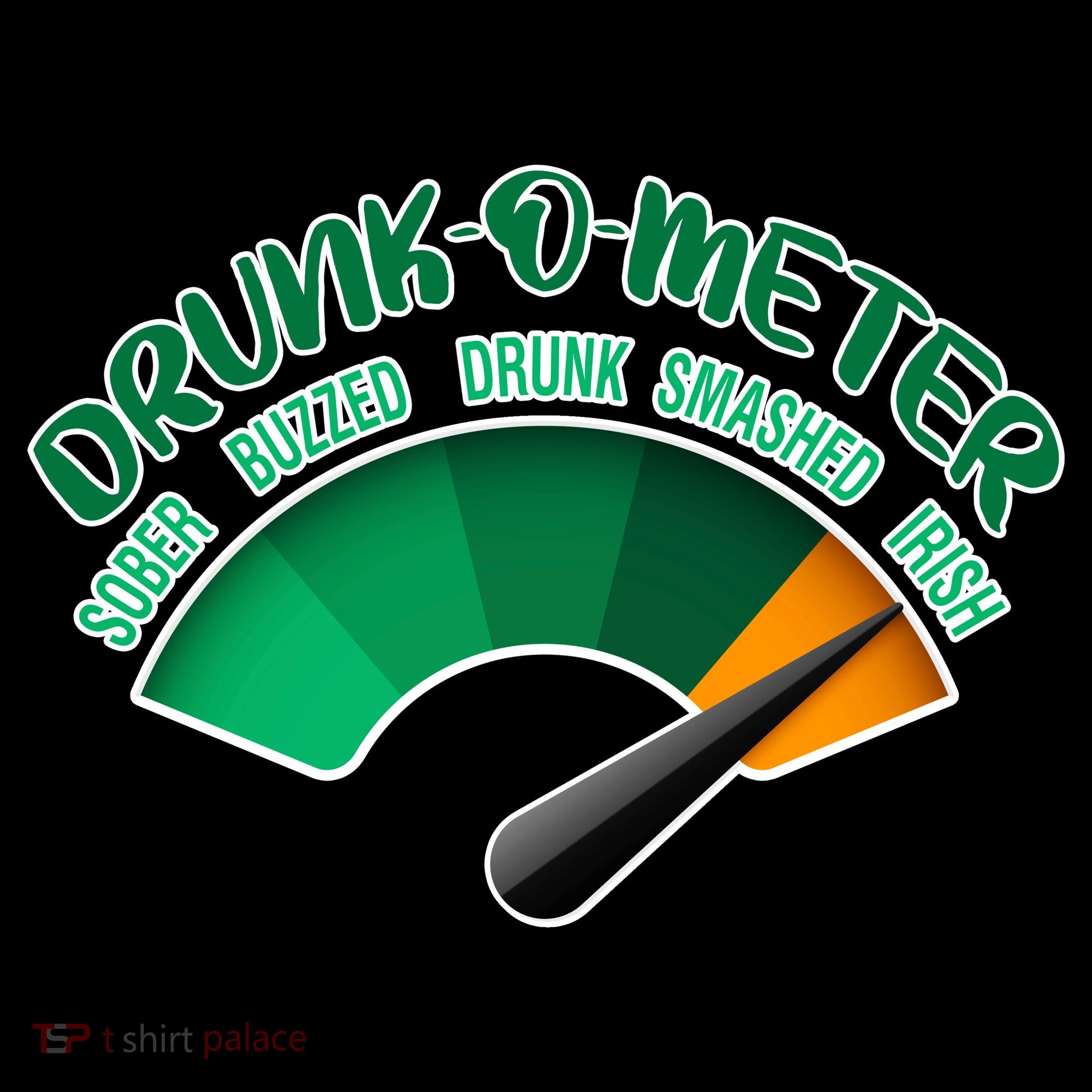 Drunk O Meter Sober Buzzed Smashed Irish Apron